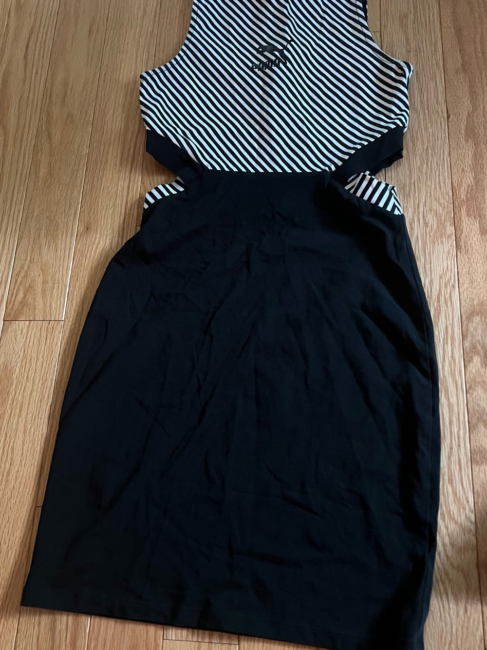 Puma Black and White Athletic Dress with Logo Tag